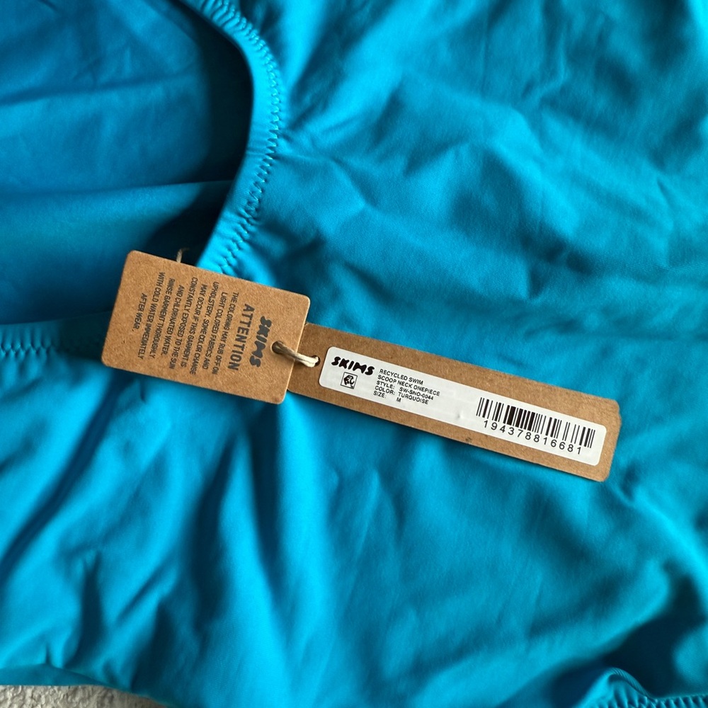 SKIMS Blue One-Piece Swimsuit in Turquoise
